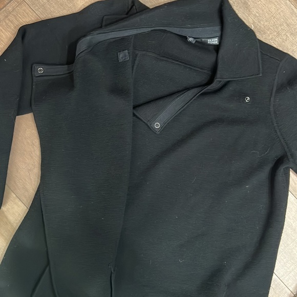 Eileen fisher black sweater/cardigan size M - Picture 5 of 5